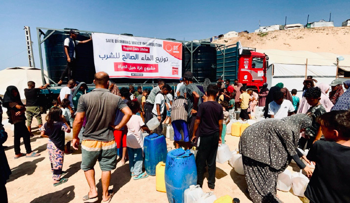 Gaza : le SIF distribue de l’eau potable